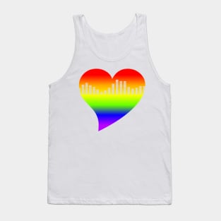 Pride Graphic Equalizer Heart Tank Top